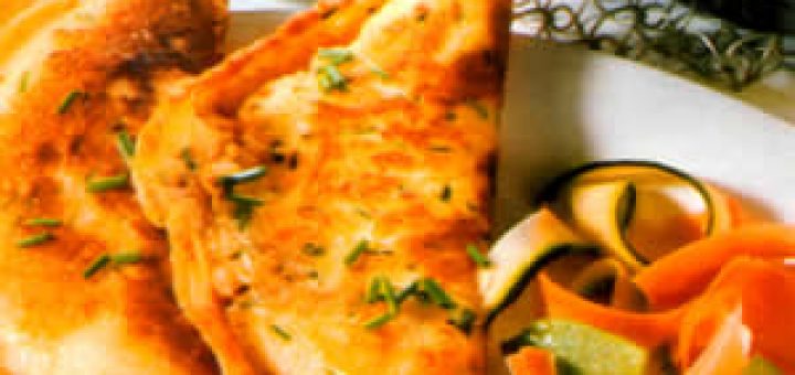 блины с овощами