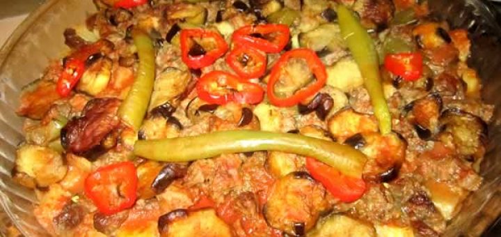 рагу их кабачков и баклажан