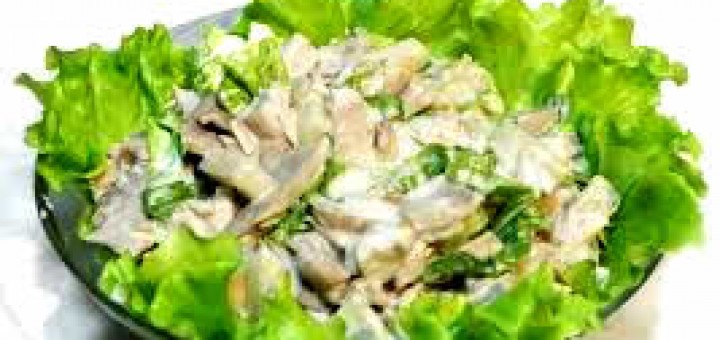 салат из жареного мяса