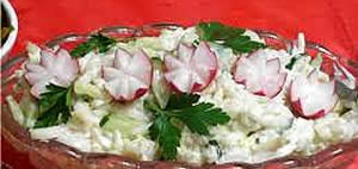 салат из редиса с рисом