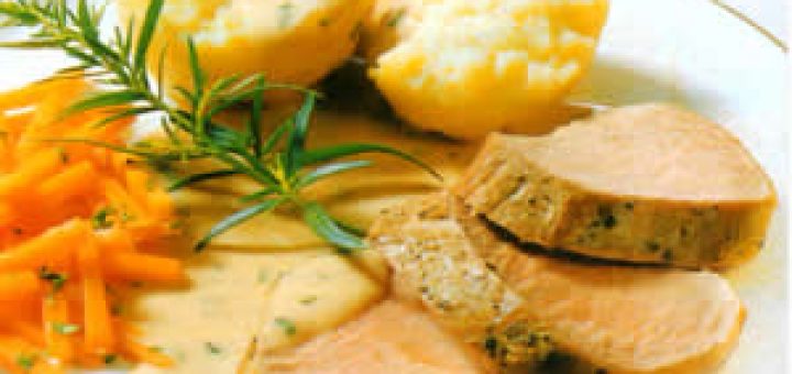 свинина под белым соусом