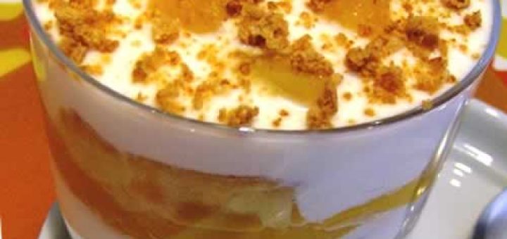 творожное суфле с персиками