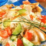 рисовый салат с грудкой