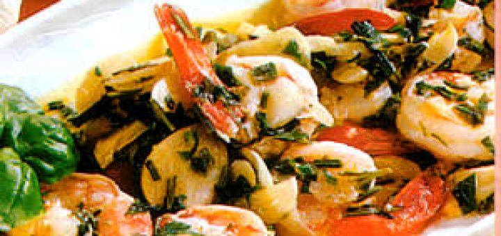 жареные креветки