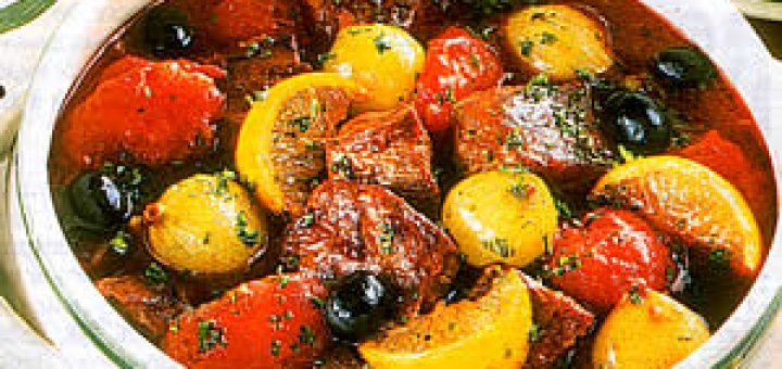 рагу из баранины с маслинами