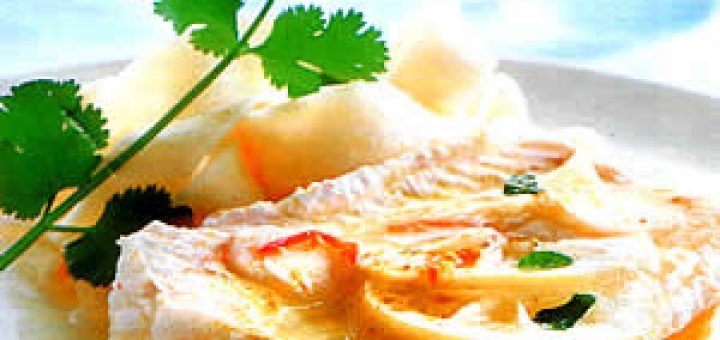 морская щука с лимонным соусом