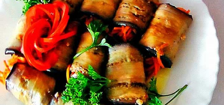 баклажаны с морковной начинкой