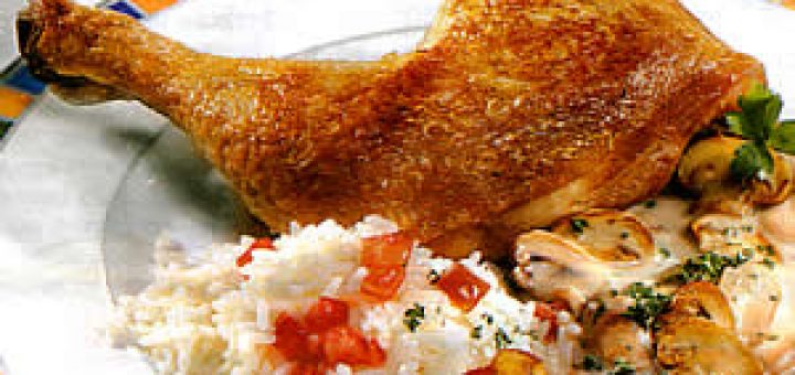 куриная ножка с грибами