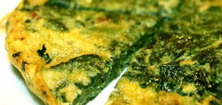 омлет со шпинатом