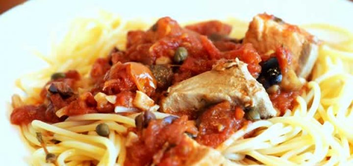 макароны с рыбой