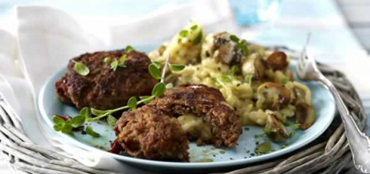 биточки с грибами