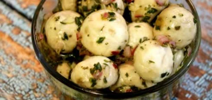 грибы с луком