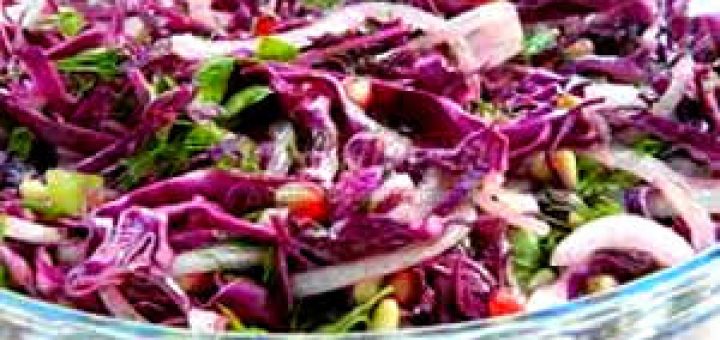 салат из краснокочанной капусты со сливками