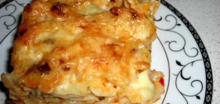 лапша с мясным фаршем