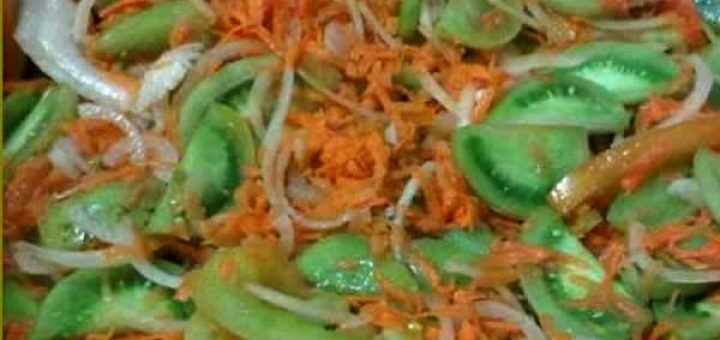 салат из зеленых помидоров