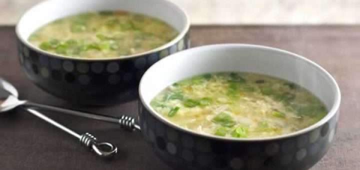 суп с рисом и яйцом