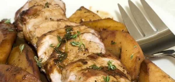 свиное филе с айвой