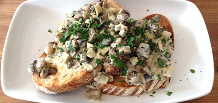 гренки с шампиньонами