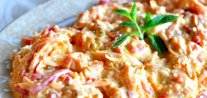 тертая морковь с яблоками