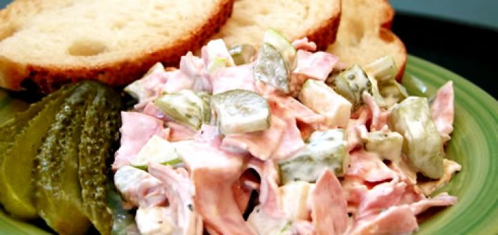 салат из мяса с ветчиной