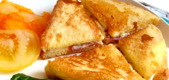 хлеб поджаренный с салом