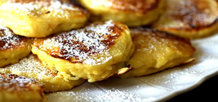 рисовые оладьи с яблоками