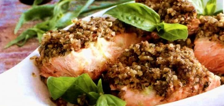 лосось в ореховой пасте