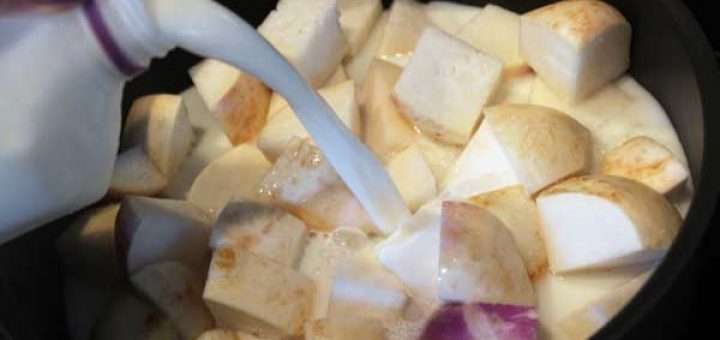 репа в молочном соусе