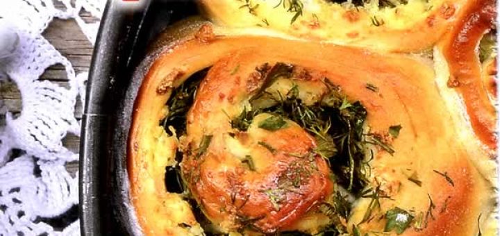 слоеный пирог с луком