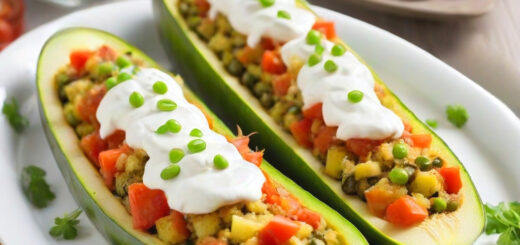 кабачки с овощным фаршем